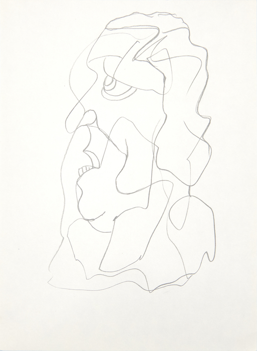 IRVING NORMAN - Untitled (Abstract Head) IRVING NORMAN - Untitled (Abstract Head) - graphite on paper - 12 x 8 7/8 in.