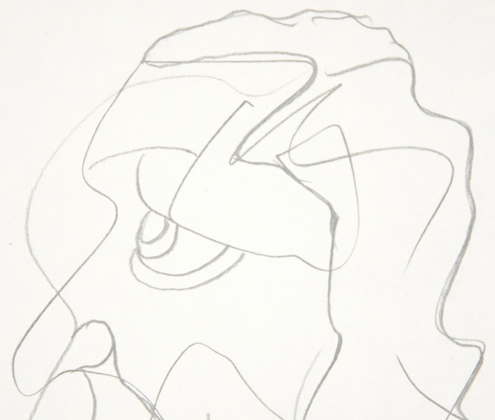 IRVING NORMAN - Untitled (Abstract Head) IRVING NORMAN - Untitled (Abstract Head) - graphite on paper - 12 x 8 7/8 in.