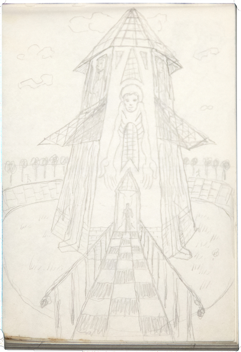 IRVING NORMAN - Sketch Pad IRVING NORMAN - Sketch Pad - graphite on paper - 6 x 3 7/8 in.