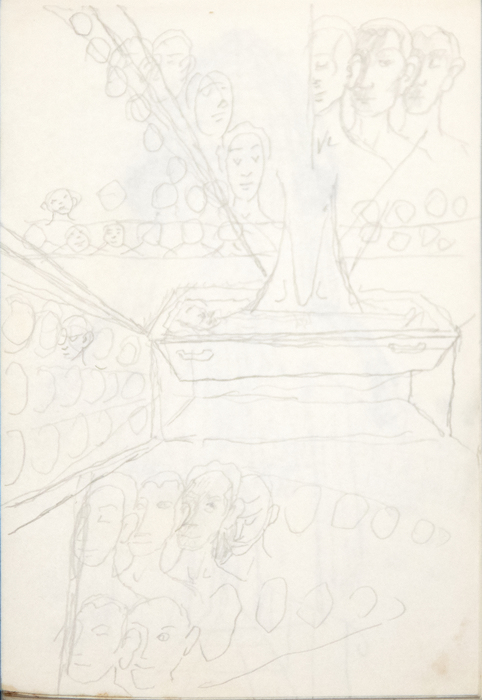 IRVING NORMAN - Sketch Pad - graphite on paper - 6 x 3 7/8 in.