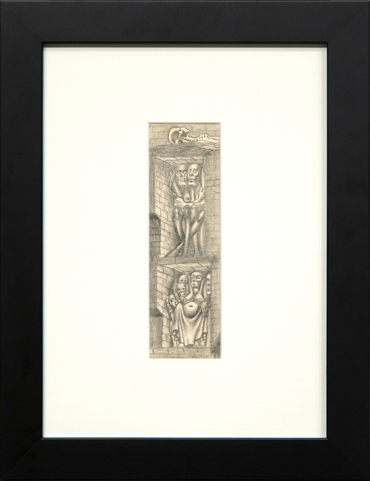 IRVING NORMAN - Untitled (Bodies) IRVING NORMAN - Untitled (Bodies) - pencil on paper - 6 3/4 x 2 in.