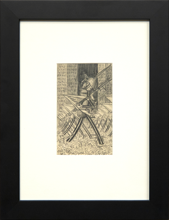IRVING NORMAN - Untitled (War Study) IRVING NORMAN - Untitled (War Study) - graphite on paper - 6 x 3 1/2 in.