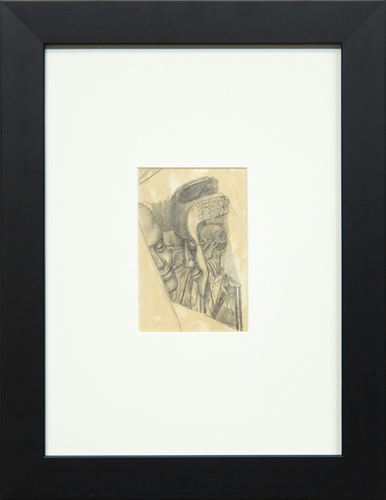 IRVING NORMAN - Untitled (Possible Study for "From Work") - graphite on paper - 5 x 3 1/2 in.
