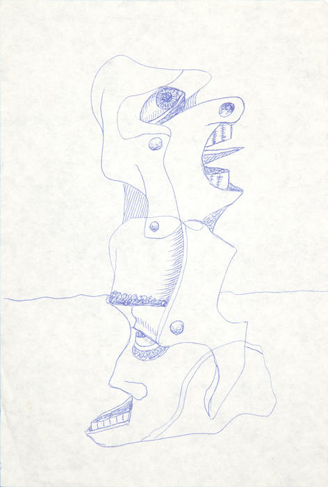 IRVING NORMAN - Untitled (Abstract Heads) IRVING NORMAN - Untitled (Abstract Heads) - pen on paper - 8 7/8 x 6 in.