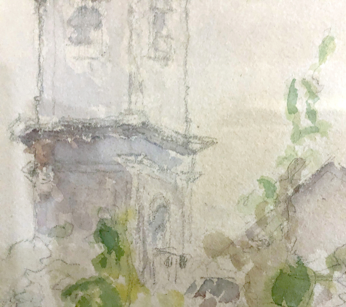 CAMILLE PISSARRO - Marché CAMILLE PISSARRO - Marché - watercolor, pencil, and charcoal on paper - 11 3/8 x 8 7/8 in./ image 11 1/4 x 8 1/2 in.