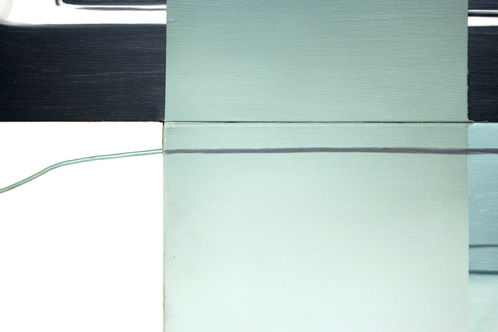 JAMES ROSENQUIST - Vanity Unfair for Gordon Matta Clark - oil on canvas - 62 3/4 x 43 x 2 3/4 in.