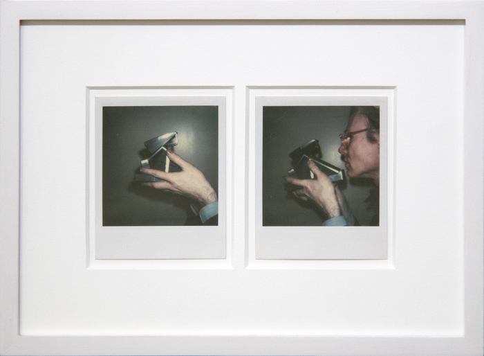 ANDY WARHOL - Self-Portrait with Camera (diptych) ANDY WARHOL - Self-Portrait with Camera (diptych) - Polaroid, Polacolor - 4 1/4 x 3 3/8 in. ea.