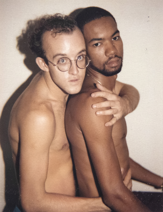 ANDY WARHOL - Keith Haring and Juan Dubose - Polaroid - 4 1/4 x 3 3/8 in.