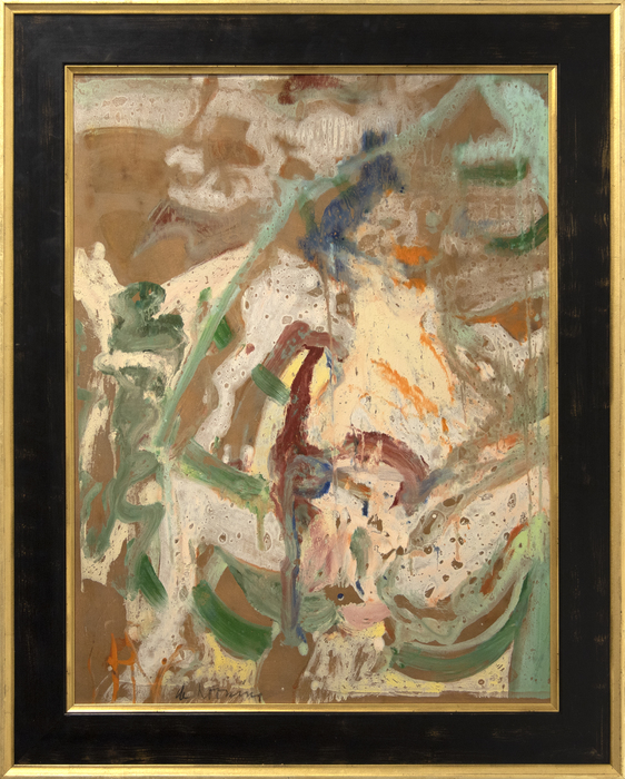 WILLEM DE KOONING - Woman in a Rowboat - oil on paper laid on masonite - 47 1/2 x 36 1/4 in.