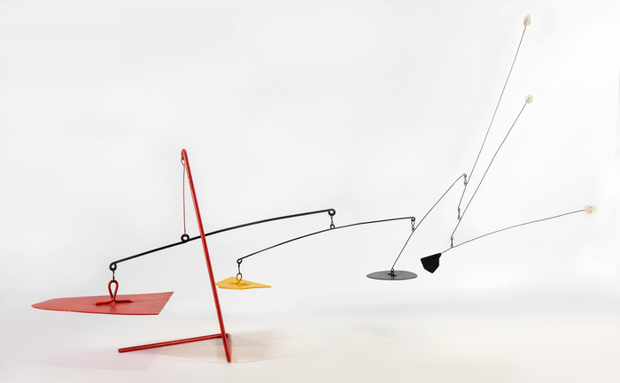 ALEXANDER CALDER - Cantilever By the 1970s, when "Cantilever" was created, Alexander Calder was at the height of artistic prowess. He created this piece with an informed eye, having been working for the better part of the century on identifying and expounding upon his unique creative vision. One of the most instantly recognizable artists of his time, Calder was referred to as an "Engineer of Beauty" by his close friend and neighbor Robert Osborn. "Cantilever" is a bold experiment in balance, form, and color in the third dimension.
<br>
<br>The work was exhibited at the Perls Gallery, Calder's primary dealer. Since that time, the work has remained in the same private collection. It is registered in the archives of the Calder Foundation, New York, under application number A08148.
<br>
<br>
<br>It was also in 1973 that Alexander Calder completed the Monumental sculpture in Chicago, "Flamingo."