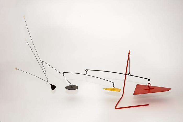 ALEXANDER CALDER - Cantilever By the 1970s, when "Cantilever" was created, Alexander Calder was at the height of artistic prowess. He created this piece with an informed eye, having been working for the better part of the century on identifying and expounding upon his unique creative vision. One of the most instantly recognizable artists of his time, Calder was referred to as an "Engineer of Beauty" by his close friend and neighbor Robert Osborn. "Cantilever" is a bold experiment in balance, form, and color in the third dimension.
<br>
<br>The work was exhibited at the Perls Gallery, Calder's primary dealer. Since that time, the work has remained in the same private collection. It is registered in the archives of the Calder Foundation, New York, under application number A08148.
<br>
<br>
<br>It was also in 1973 that Alexander Calder completed the Monumental sculpture in Chicago, "Flamingo."