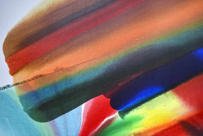 PAUL JENKINS - Phenomena Rainbow Rush PAUL JENKINS - Phenomena Rainbow Rush - acrylic on canvas - 58 x 82 in.