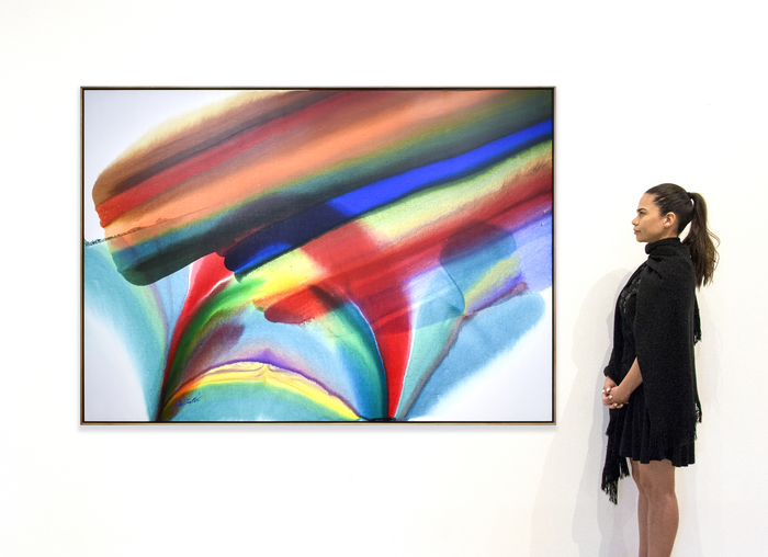 PAUL JENKINS - Phenomena Rainbow Rush PAUL JENKINS - Phenomena Rainbow Rush - acrylic on canvas - 58 x 82 in.