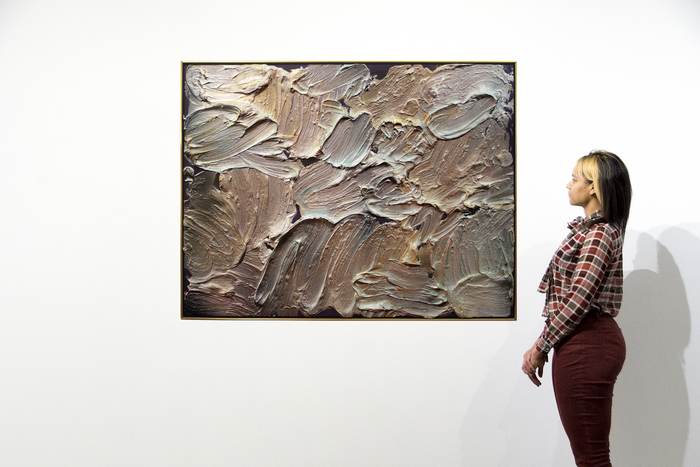JULES OLITSKI - Beauty of Eve "Beauty of Eve" (1989) is a return for Jules Olitski to the thick, dramatic impasto style surfaces he was painting in the 1950s. The work is an homage to Abstract Expressionism and the golden age of Post- War American Art, centered in New York City.
<br>
<br>During the 1950s, Olitski met Clement Greenberg who gave the artist early exhibitions in New York. Eventually, he would show at Andre Emmerich gallery among many other prominent venues. Olitski would remain a fixture in the Contemporary Art world until his death in 2007.
<br>
<br>His work is represented in many major permanent and public collections, including The Boston Museum of Fine Arts, Boston, MA; The Chicago Art Institute, Chicago IL; The Hirshhorn Museum and Sculpture Garden, Washington D.C.; The Museum of Fine Arts, Houston, TX; Tate Modern, London, UK; Toledo Museum of Art, Toledo, OH; The Metropolitan Museum of Art, The Museum of Modern Art, The Solomon R. Guggenheim Museum and The Whitney Museum of American Art, New York.
