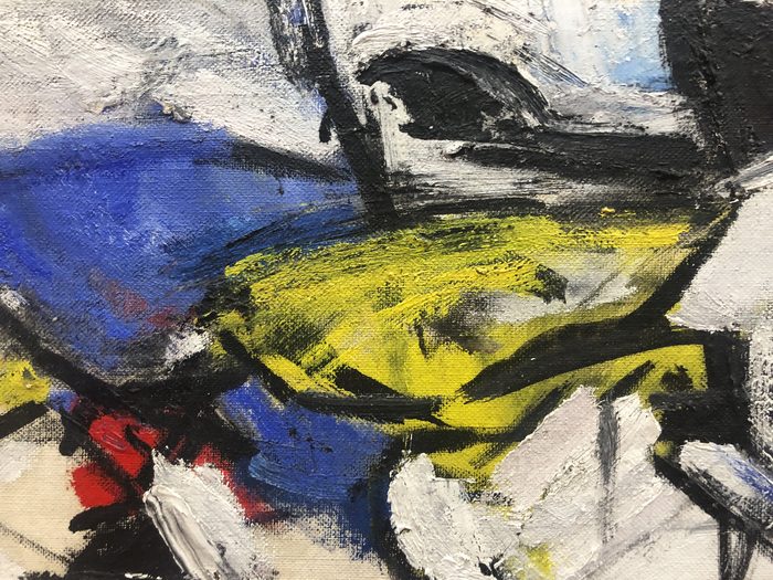 MERCEDES MATTER - Tabletop Still Life Mercedes Matter was an original member of the American Abstract Artists and an influential figure in the Abstract Expressionist movement. Alongside many of her fellow AbEx colleagues like Helen Frankenthaler and Lee Krasner, Matter studied under Hans Hoffman. The market for works by the historically undervalued AbEx women is increasing tremendously as their contributions to the movement gain overdue recognition.
<br>
<br>"Tabletop Still Life" (c. 1936-37) is a remarkable early painting from the formative years of Abstract Expressionism. The painting has had only one owner who acquired it directly from the artist's estate. Matter used visual sources for her paintings, such as the traditional still life, but deconstructed the objects into complete abstraction, maintaining a focus on capturing the energy and relationship between objects and spaces.