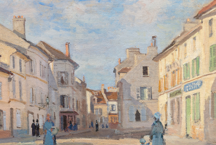 CLAUDE MONET - L’Ancienne rue de la Chaussée, Argenteuil CLAUDE MONET - L’Ancienne rue de la Chaussée, Argenteuil - oil on canvas - 18 1/4 x 25 7/8 in.