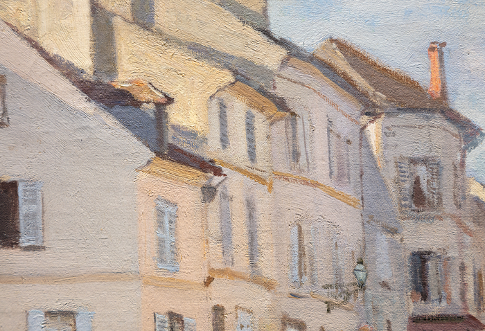 CLAUDE MONET - L’Ancienne rue de la Chaussée, Argenteuil - oil on canvas - 18 1/4 x 25 7/8 in.