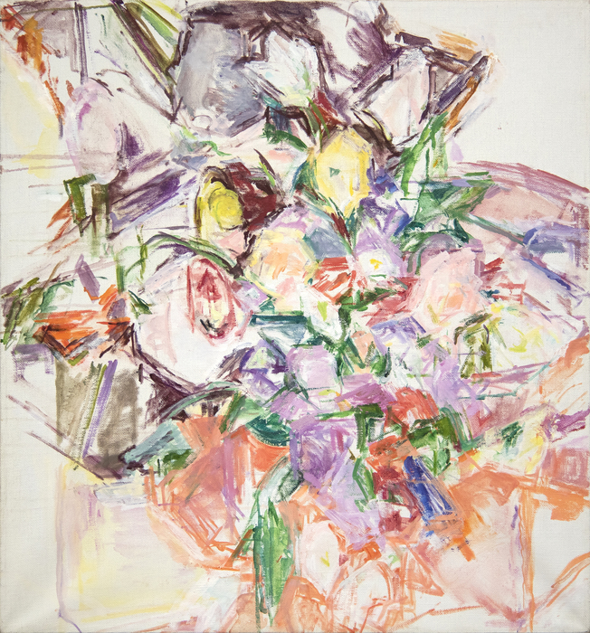 MERCEDES MATTER - Untitled Mercedes Matter was an original member of the American Abstract Artists and an influential figure in the Abstract Expressionist movement. Alongside many of her fellow AbEx colleagues like Helen Frankenthaler and Lee Krasner, Matter studied under Hans Hoffman. The market for works by the historically undervalued AbEx women is increasing tremendously as their contributions to the movement gain overdue recognition.
<br>
<br>"Untitled" 2001 was Matter's final painting. It was still on her easel when she passed. Matter used visual sources for her paintings, such as the traditional still life, but deconstructed the objects into complete abstraction, maintaining a focus on capturing the energy and relationship between objects and spaces.