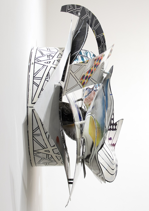 FRANK STELLA - The Musket FRANK STELLA - The Musket - mixed media on aluminum - 74 1/2 x 77 1/2 x 33 in.