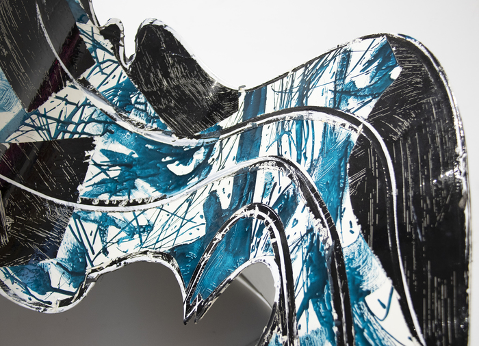 FRANK STELLA - The Musket FRANK STELLA - The Musket - mixed media on aluminum - 74 1/2 x 77 1/2 x 33 in.