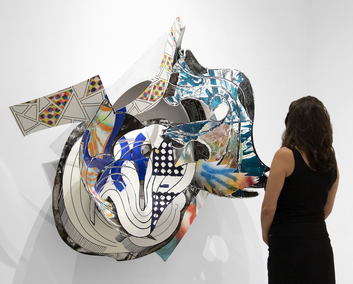 FRANK STELLA - The Musket FRANK STELLA - The Musket - mixed media on aluminum - 74 1/2 x 77 1/2 x 33 in.