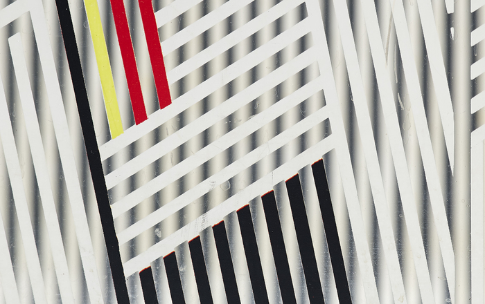 JESUS RAFAEL SOTO - Structure cinétique JESUS RAFAEL SOTO - Structure cinétique - silkscreen on Plexiglass with metal rods - 13 1/2 x 13 1/2 x 7 1/2 in.