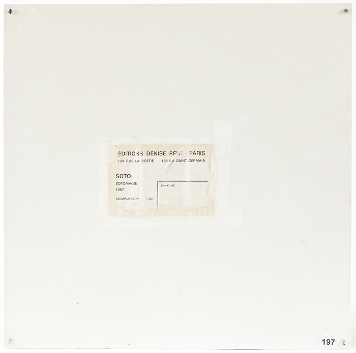 JESUS RAFAEL SOTO - Structure cinétique JESUS RAFAEL SOTO - Structure cinétique - silkscreen on Plexiglass with metal rods - 13 1/2 x 13 1/2 x 7 1/2 in.