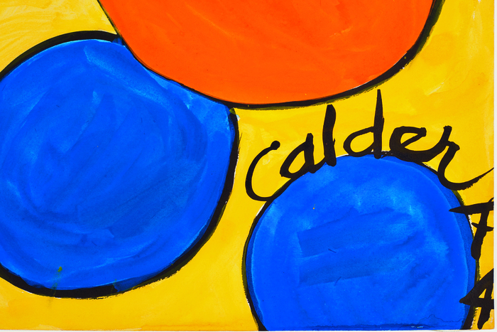 ALEXANDER CALDER - Many Orbs in Space - gouache and ink on paper - 29 1/2 x 43 1/4 in.