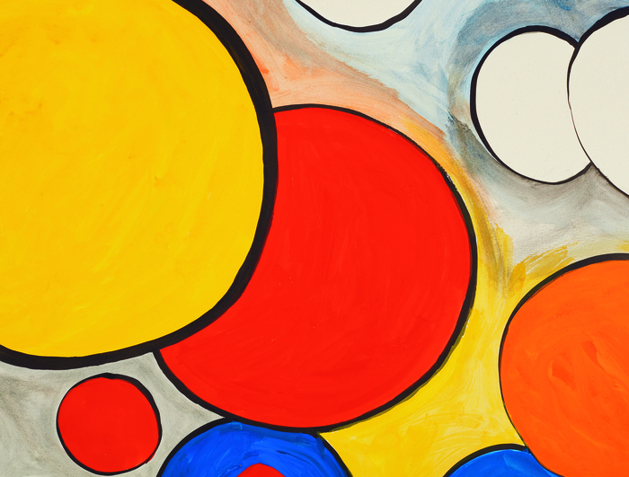 ALEXANDER CALDER - Many Orbs in Space ALEXANDER CALDER - Many Orbs in Space - gouache and ink on paper - 29 1/2 x 43 1/4 in.