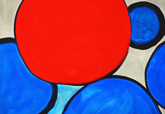 ALEXANDER CALDER - Many Orbs in Space ALEXANDER CALDER - Many Orbs in Space - gouache and ink on paper - 29 1/2 x 43 1/4 in.