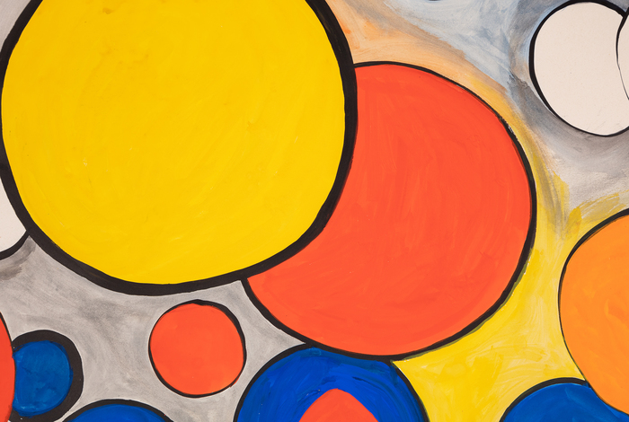 ALEXANDER CALDER - Many Orbs in Space ALEXANDER CALDER - Many Orbs in Space - gouache and ink on paper - 29 1/2 x 43 1/4 in.