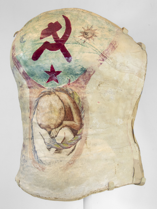 FRIDA KAHLO - Hammer and Sickle (and unborn baby) FRIDA KAHLO - Hammer and Sickle (and unborn baby) - dry plaster and mixed media - 16 1/4 x 13 x 6 in.