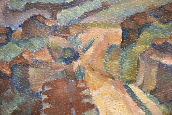 GERTRUDE PARTINGTON ALBRIGHT - Below Twin Peaks - oil on canvas - 24 1/4 x 29 1/4 in.