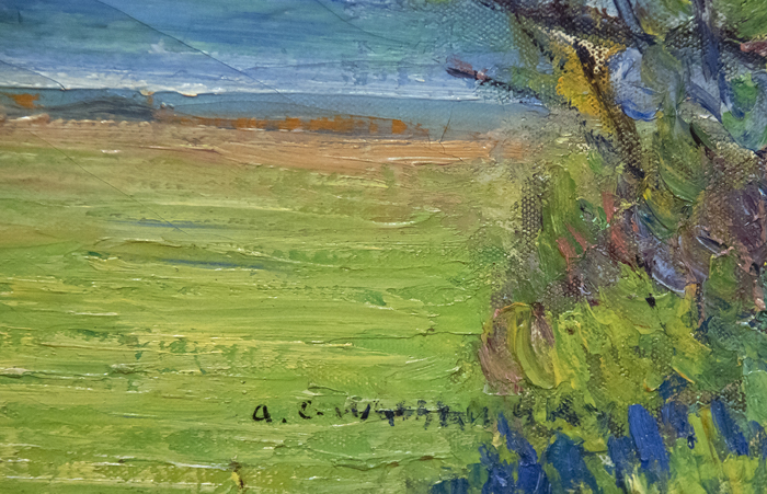 ABEL GEORGE WARSHAWSKY - Trees in Brittany ABEL GEORGE WARSHAWSKY - Trees in Brittany - oil on canvas - 25 1/2 x 32 in.