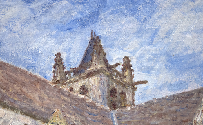 ALFRED SISLEY - L'Église de Moret, le Soir ALFRED SISLEY - L'Église de Moret, le Soir - oil canvas - 31 1/4 x 39 1/2 in.