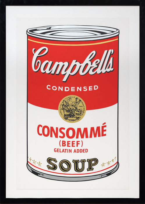 ANDY WARHOL - Consommé (Beef), from Campbell's Soup I ANDY WARHOL - Consommé (Beef), from Campbell's Soup I - screenprint in colors on woven paper with full margins - 35 x 23 in.