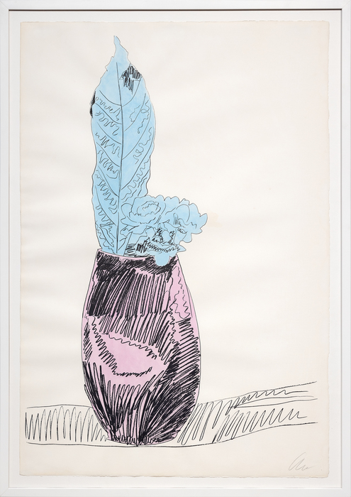 ANDY WARHOL - Flowers (hand colored) - hand-colored screenprint - 40 1/2 x 27 1/2 in.