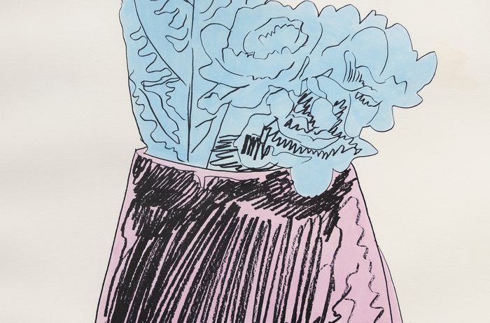 ANDY WARHOL - Flowers (hand colored) ANDY WARHOL - Flowers (hand colored) - hand-colored screenprint - 40 1/2 x 27 1/2 in.