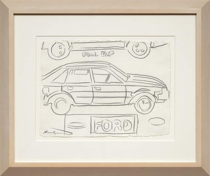 ANDY WARHOL - Ford car ANDY WARHOL - Ford car - graphite on paper - 11 1/2 x 15 3/4 in.