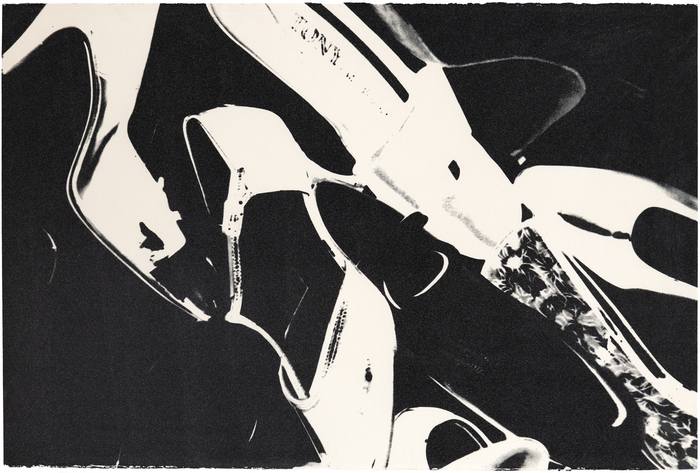 ANDY WARHOL - Diamond Dust Shoes (Black and White) ANDY WARHOL - Diamond Dust Shoes (Black and White) - screenprint with Diamond Dust - 40 x 59 1/2 in.