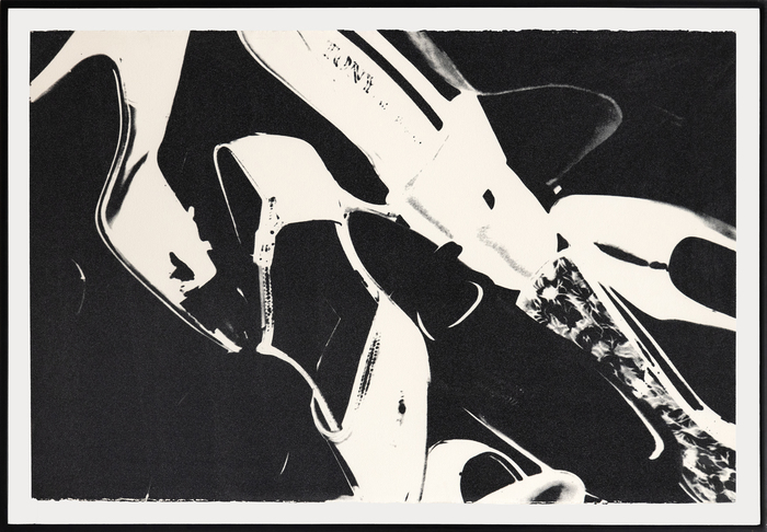 ANDY WARHOL - Diamond Dust Shoes (Black and White) ANDY WARHOL - Diamond Dust Shoes (Black and White) - screenprint with Diamond Dust - 40 x 59 1/2 in.