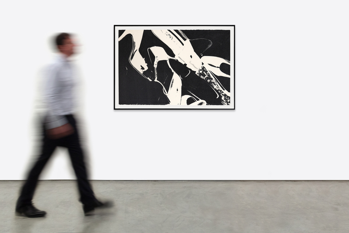 ANDY WARHOL - Diamond Dust Shoes (Black and White) ANDY WARHOL - Diamond Dust Shoes (Black and White) - screenprint with Diamond Dust - 40 x 59 1/2 in.