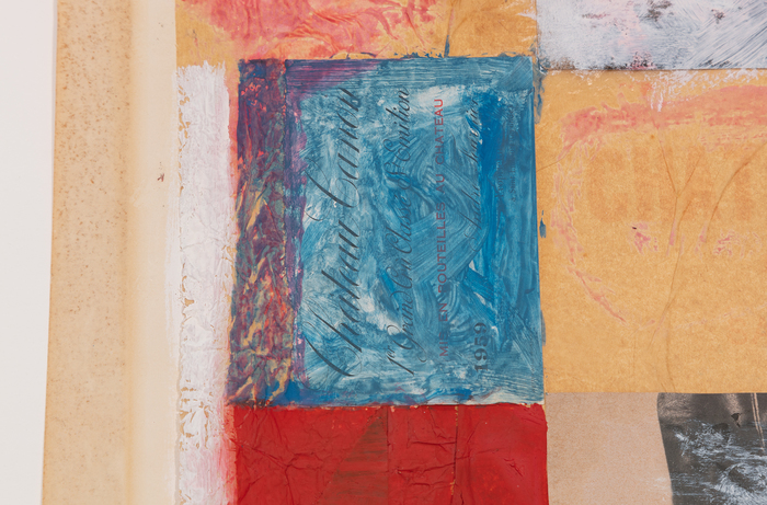GRACE HARTIGAN - Untitled (Collage) Collage (from the French “to glue” or “to stick together”) has been a feature of art for centuries, gaining prominence in the 20th century. Grace Hartigan’s take on collage moves the practice away from representation into near abstraction as the scraps of paper form a grid of painted color. Hints of the original clippings peek through, adding another texture (figuratively and literally) to the piece.
<br>
<br>Grace Hartigan was noted for her sense of color and fusion of abstraction and figuration. In 1954, Alfred Barr, the acclaimed director of the Museum of Modern Art, instructed the purchase of a piece by Hartigan, securing her place as the first of second-generation AbEx artists to enter a museum collection