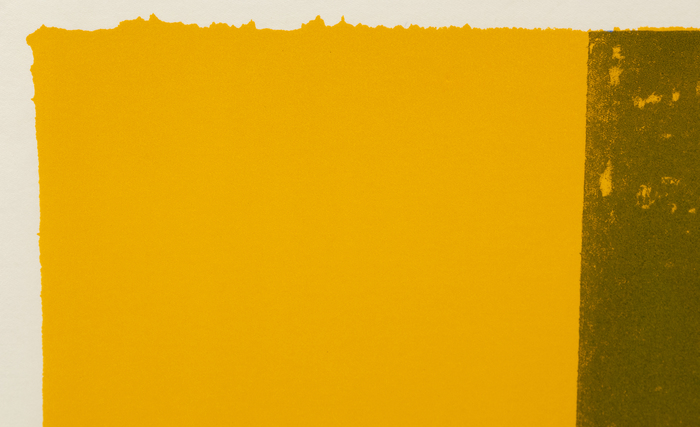 BARNETT NEWMAN - Canto XIII Barnett Newman was a crucial member of the Abstract Expressionists and a pioneer within the Color Field movement. Through a careful selection of color, hues, and composition, Newman applied paint to create planes of color that developed into deep emotion and feeling.
<br>
<br>This work comes from Newman’s portfolio, “18 Cantos”, his fourth foray into lithography. Lithography is a type of printmaking that utilizes flat stones. Images are affixed onto the stone via chemical processes. A complicated practice, lithography allowed Newman to showcase his affinity by creating a series of subtle but joyous pieces. The viewer can see delicate differences of texture and tone. Even when the same stone has been used, the difference of ink creates stark changes of tonality and surface quality. This speaks to the title of the works – sections of a larger poem.
<br>
<br>Other editions of “Canto XIII” can be found at the Art Institute of Chicago, the Metropolitan Museum of Art (New York), the Museum of Modern Art (New York), and the Tate Collection (London).