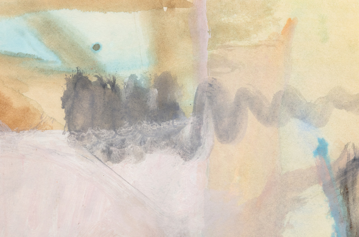 WILLIAM BAZIOTES - Untitled “It is the mysterious that I love in painting. It is the stillness and the silence. I want my pictures to take effect very slowly, to obsess and to haunt.” – William Baziotes
<br>
<br>William Baziotes was an important member of Abstract Expressionism, the movement of non-representational art concerned with the artist’s emotive mark making. Also part of The Irascibles, a subsection of AbEx artists who protested the Metropolitan Museum of Art, Baziotes incorporated biomorphic shapes, a nod to his early Surrealist investigations.
<br>
<br>In this piece, Baziotes makes full effect of watercolor, using its translucency and fluidity to create lyrical passages of color and forms.