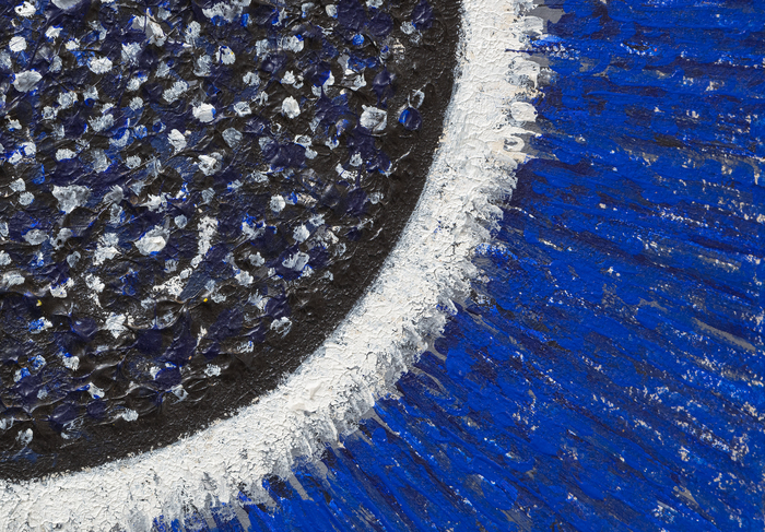 RICHARD POUSETTE-DART - Untitled, (Black Circle, Space) Richard Pousette-Dart was one of the youngest members of the first generation of Abstract Expressionism, the movement of non-representational art that placed primacy on the artist’s emotion and mark making. Pousette-Dart was also part of “The Irascibles”, the group with the movement that protested the Metropolitan Museum of Art’s exhibition “American Painting Today – 1950”.
<br>
<br>Pousette-Dart’s longevity allowed him to develop his approach to painting, moving away from expressing gestural strokes into applying intuitive points of paint. This work, particularly the titular circle, is a careful riot of points that Pousette-Dart has layered through different colors. While still maintaining the raw energy of early AbEx works, Pousette-Dart creates a more spiritual vision