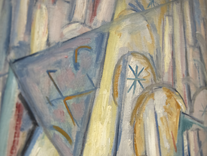 MARSDEN HARTLEY - Bach Preludes et Fugues No. 1 (Musical Theme) MARSDEN HARTLEY - Bach Preludes et Fugues No. 1 (Musical Theme) - oil on canvas laid down on board - 28 1/2 x 21 in.