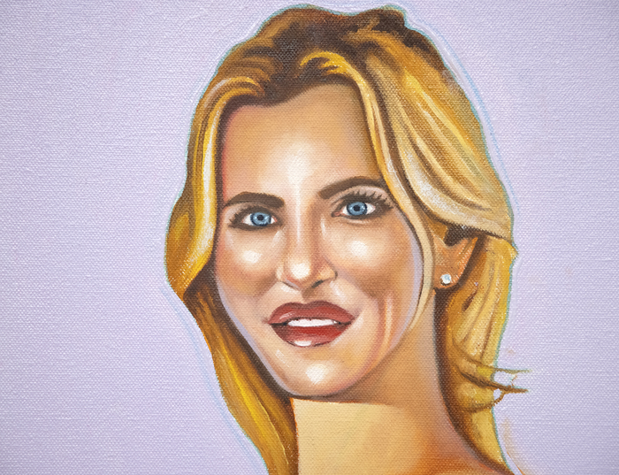 MEL RAMOS - Dom Perignon MEL RAMOS - Dom Perignon - oil on canvas - 60 x 35 7/8 in.
