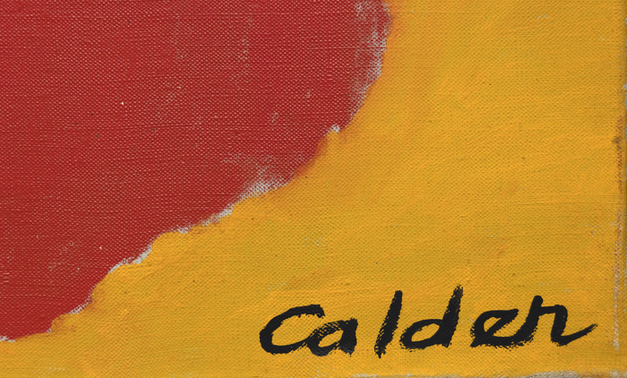 ALEXANDER CALDER - The Cross - oil on canvas - 28 3/4 x 36 1/4 in.