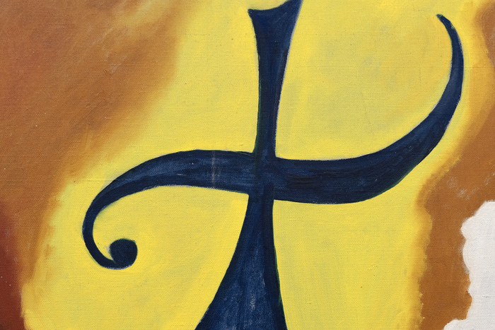 ALEXANDER CALDER - The Cross ALEXANDER CALDER - The Cross - oil on canvas - 28 3/4 x 36 1/4 in.